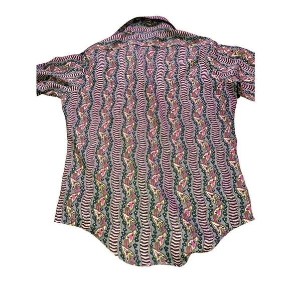 K-,mart vintage 70s butterfly collar button down. 100% poly size medium - Picture 5 of 8